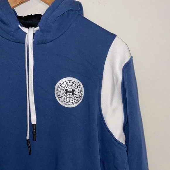 UNDER ARMOUR Royal Blue & White Hoodie Size Mens Medium - Picture 3 of 6